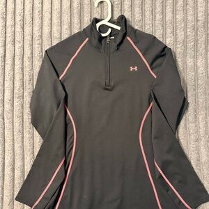 Under Armour Women's Black Sweatshirt with Pink Accents